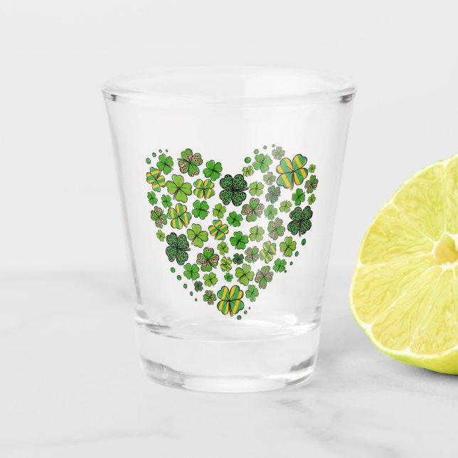 Verre A Shot Coeur des Clovers (Devant)