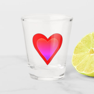 Verre A Shot Coeurs Ombre Rouge rose Saint Valentin 4Elle