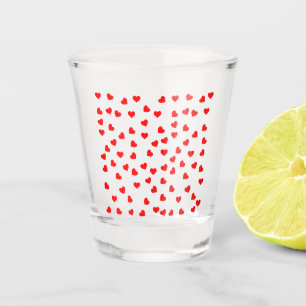 Verre A Shot Coeurs rouges joueurs