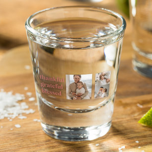 Verre A Shot Collage moderne Trois photos BON THANKSGIVING