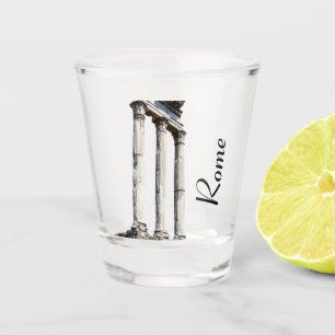Verre A Shot Colonnes de pierre anciennes