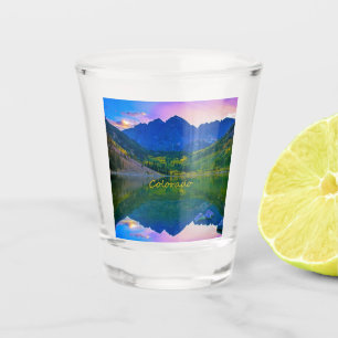 Verre A Shot Colorado Montagnes Rocheuses et le lac
