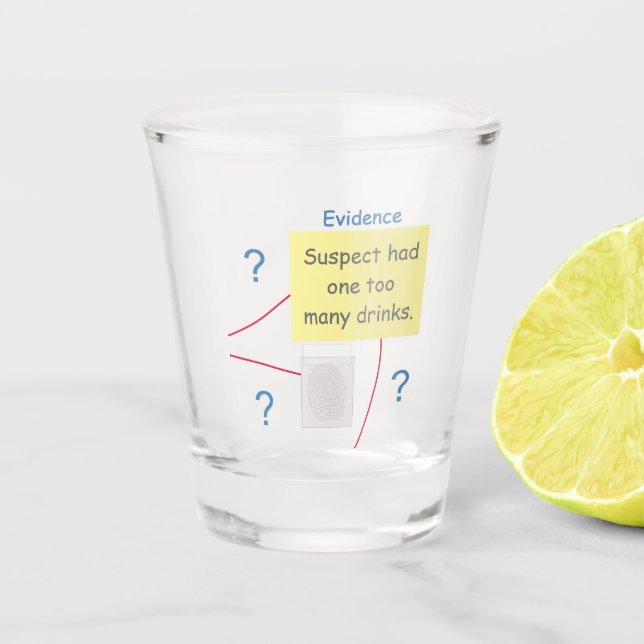 Verre A Shot Commission des preuves de la lutte contre le crime (Devant)