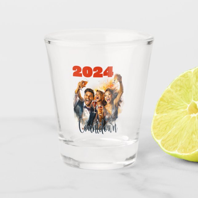 Verre A Shot Compte à rebours 2024 (Devant)