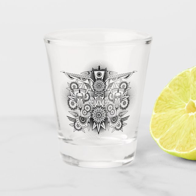 Verre A Shot Conception artistique tribale (Devant)