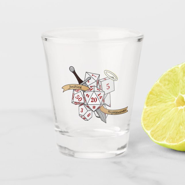Verre A Shot Conception de dés Paladin (Devant)