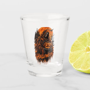 Verre A Shot Conception de Halloween de la Faucheuse Citrouille