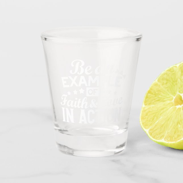 Verre A Shot Conception de la motivation chrétienne - Foi, Amou (Devant)