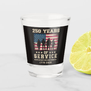Verre A Shot Conception de l'anniversaire patriotique de 250 an