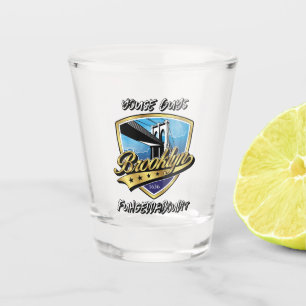 Verre A Shot Conception de logo Brooklyn Swoosh