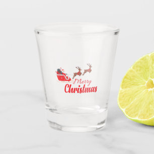 Verre A Shot Conception de Noël et rennes