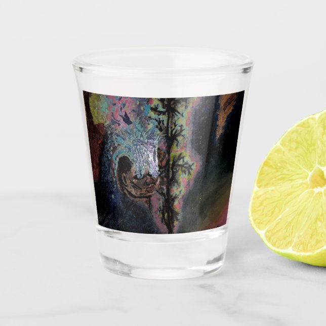 Verre A Shot conception de peinture thaddeus & crimson (Devant)