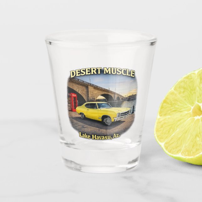 Verre A Shot Conception de voiture rétro Desert Muscle (Devant)
