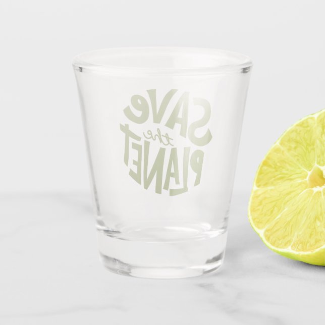 Verre A Shot Conception Éco Sauvegarde de la Planète (Dos)