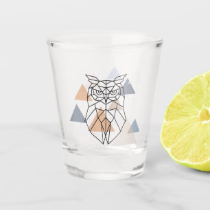 Verre A Shot Conception géométrique de hibou
