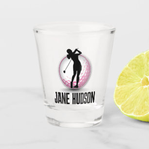 Verre A Shot Conception minimaliste d'une balle rose-Golfeuse