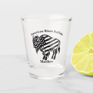Verre A Shot Conception Patriotique Gold Bison