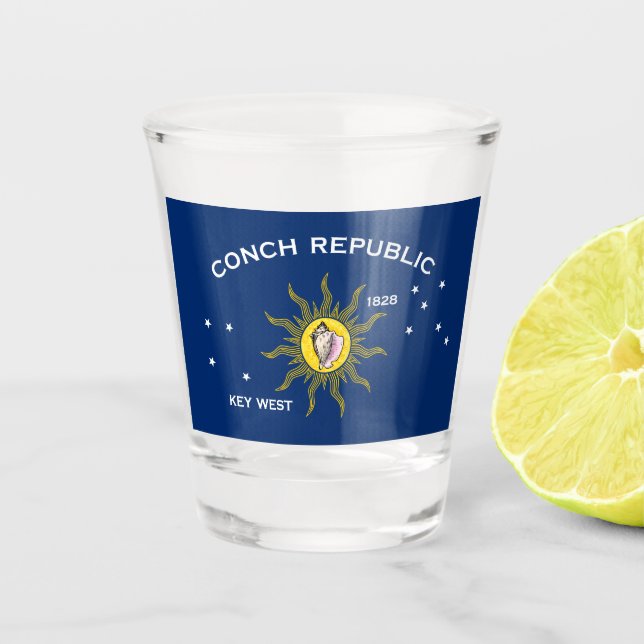 Verre A Shot Conch Republic Flag (Devant)