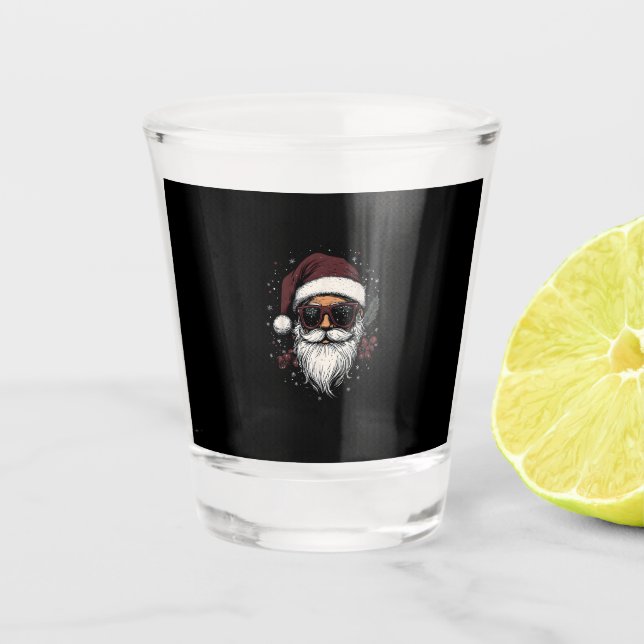 Verre A Shot Cool Santa with Sunglasses Christmas (Devant)