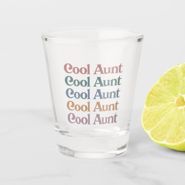Verre A Shot Cool Tante Retro Cadeaux mignons pour Tante (Devant)