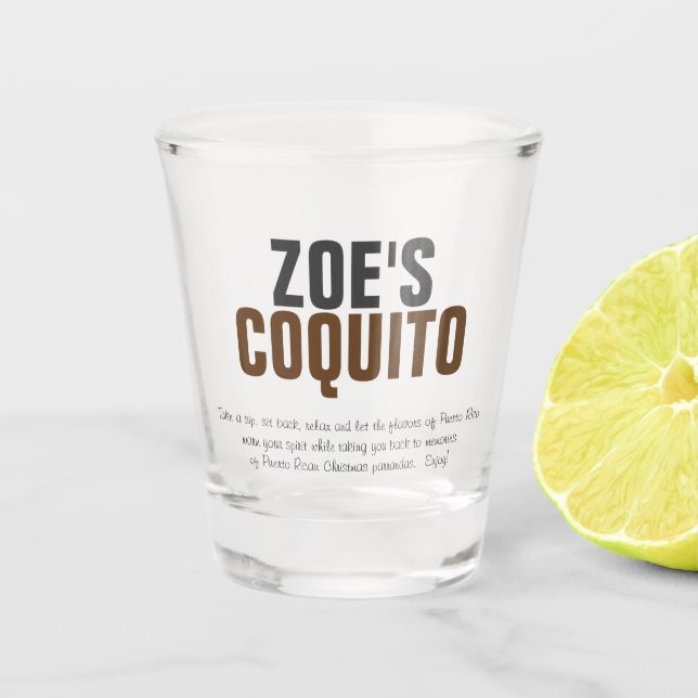 Verre A Shot Coquito Rustique Moderne (Devant)