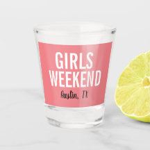 Coral Rose Girls Weekend Shot Glass