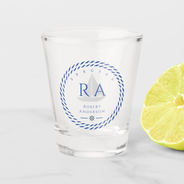Verre A Shot Corde nautique monogramme  (Devant)