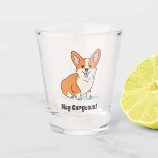 Verre A Shot Corgi mignon avec la plaisanterie