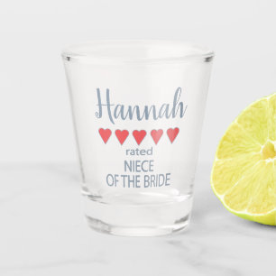 Verre A Shot Cortège de mariage et de noces 5 Cœur Nièce de la