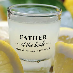 Verre A Shot Cortège de mariage personnalisé pour le père de la