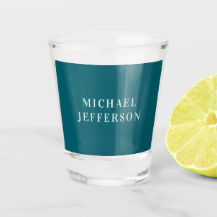 Verre A Shot Couleur sarcelle foncée uni élégante personnalisée