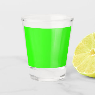 Verre A Shot Couleur solide verte néon Classique
