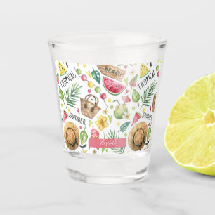 Verre A Shot Couleurs Filles Relaxation Plage