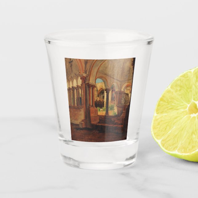 Verre A Shot Cour du monastère déserté (Devant)