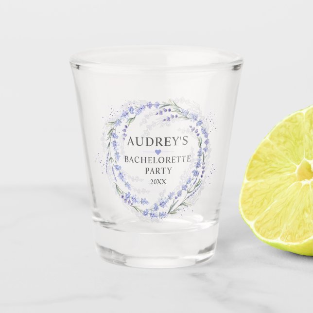 Verre A Shot Couronne de mariage Lavande Violette Enterrement d (Devant)