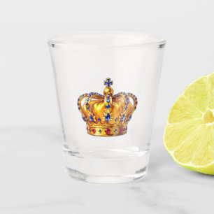 Verre A Shot Couronne royale en or