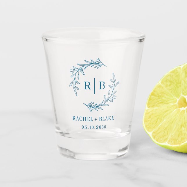 Verre A Shot Couronne rustique Mariage Fête de mariage Engageme (Devant)