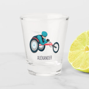 Verre A Shot Course en fauteuil roulant