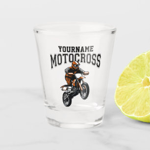 Verre A Shot Course Motocross Dirt Bike Rider personnalisée 