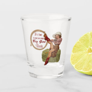 Verre A Shot Cow-girl occidentale vintage mise sur de grandes