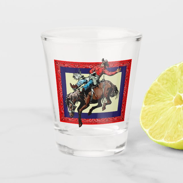 Verre A Shot Cowboy Bronc (Devant)