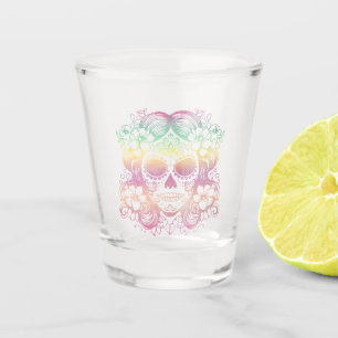 Verre A Shot Crâne à sucre coloré Día de los Muertos Inspiré