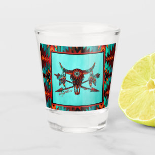 Verre A Shot Crâne et flèches de Buffalo Tribal Shot Glass