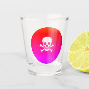 Verre A Shot Crâne n Bones vitre de prise de néon