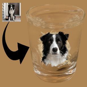 Verre A Shot Créer votre propre frontière de chien Collie photo