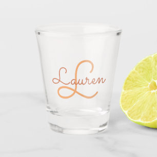 Verre A Shot Créer votre propre script Monogramme Initial & No
