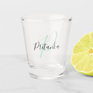 Verre A Shot Créez votre propre monogramme de script avec initi