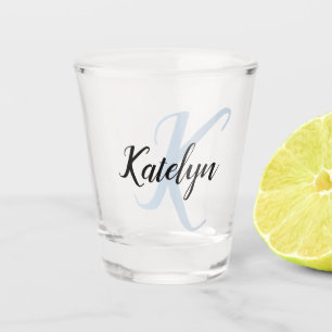 Verre A Shot Créez votre propre script Monogramme Initial & Nom