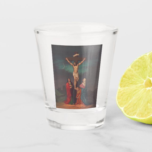 Verre A Shot Crucifixion de Jésus Christ (Devant)