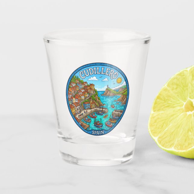 Verre A Shot Cudillero Espagne (Devant)